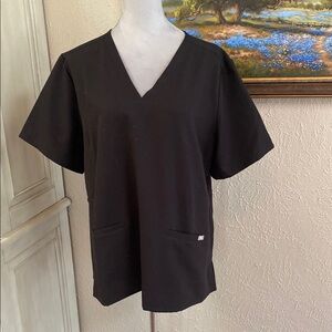 Figs Technical Collection Gray Scrub Top